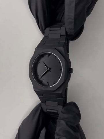 Black Arabic Aura Watch Tech Circle 