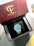 Patek Luxury Diamond Silver & Royal Blue Watch noblistic 