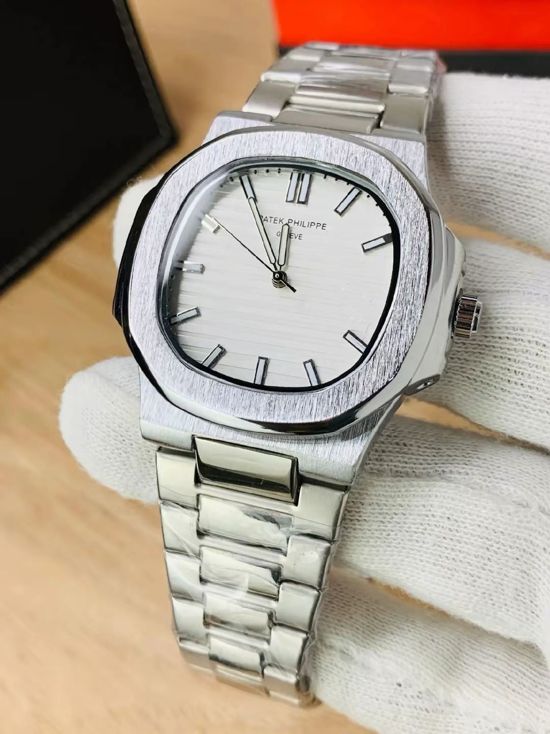 Patek Luxury Classy Look Silver - White Watch watch Tech Circle Test 