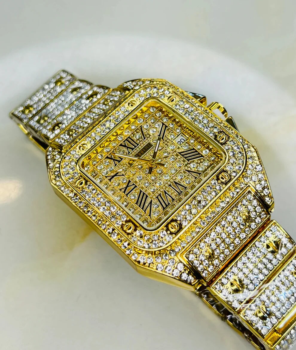 Gold Diamond Luxury Watch noblistic 